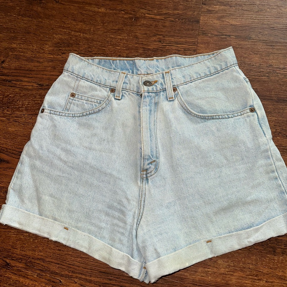 Signature by Levi Strauss Blue Jean Shorts Distressed Cuffed